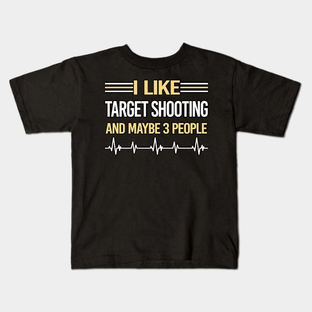 3 People Target Shooting Kids T-Shirt by symptomovertake